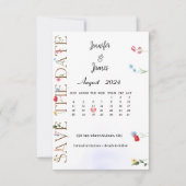 Wildblume Save the Date Karte (Vorderseite)