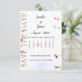 Wildblume Save the Date Karte (Stehend Vorderseite)