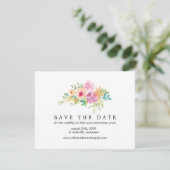 Wildblume Save the Date Karte mit Foto-Rückseite (Stehend Vorderseite)