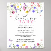 Wildblume Say Baby Game Sign Game Poster (Vorne)