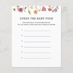 Wildblume schätzt die Babyspielkarten