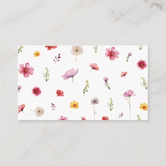 Wildblume schätzt, wie groß das Mommy Bly Game ist Begleitkarte (Rückseite)