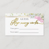 Wildblume schätzt, wie viele Corks Brautparty Begleitkarte (Vorderseite)