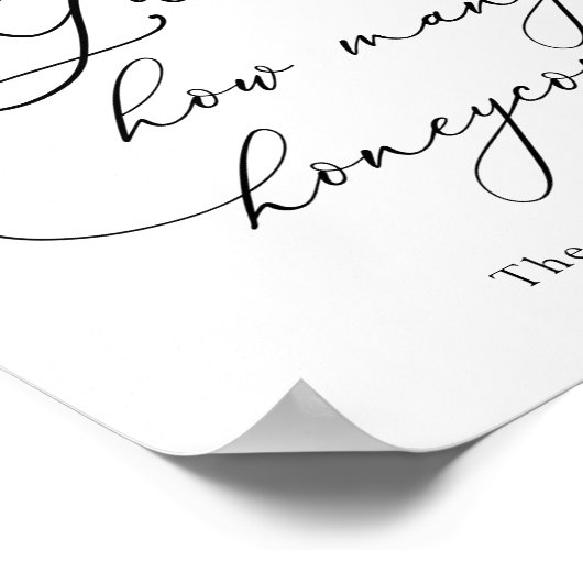 Wildblume schätzt wie viele Honeycombs Duschspiel Poster (Ecke)