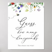 Wildblume schätzt wie viele Honeycombs Duschspiel Poster (Vorne)