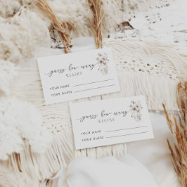 Wildblume schätzt, wie viele Kisses Bridal Spiel Begleitkarte