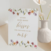 Wildblume schätzt, wie viele Kisses Bridal Spiel Sockelschild