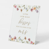 Wildblume schätzt, wie viele Kisses Bridal Spiel Sockelschild (Vorderseite)