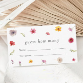 Wildblume schätzt wie viele Spiele Begleitkarte