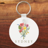 Wildblume Schlüsselanhänger (Rückseite)