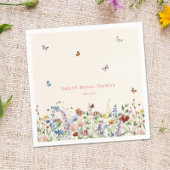 Wildblume & Schmetterlinge Brautparty Napkins Serviette