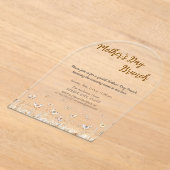 Wildblume Schmetterlinge Muttertag Brunch Acryleinladungen (Ablage )