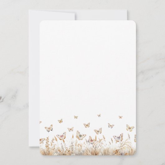 Wildblume Schmetterlinge Muttertag Brunch Einladung (Rückseite)