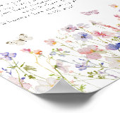 Wildblume Schmetterlinge sagen kein Baby-Game-Zeic Poster (Ecke)