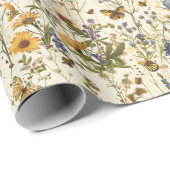 Wildblume & Schmetterlingsdekoupage: Vintage Kunst Geschenkpapier (Rolleneckpunkt)