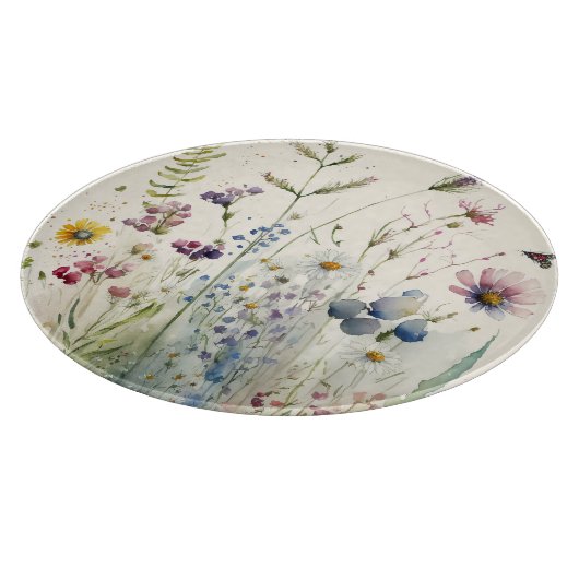 Wildblume Schneidebrett (Ecke)