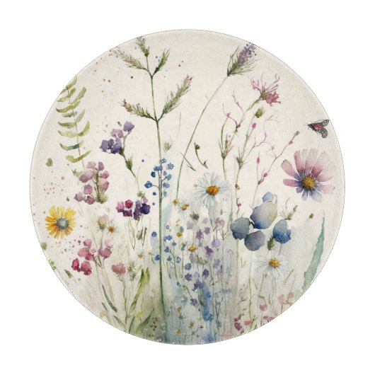 Wildblume Schneidebrett (Vorderseite)