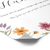 Wildblume Schnuller Jagd Kinderspielzeichen Poster (Ecke)