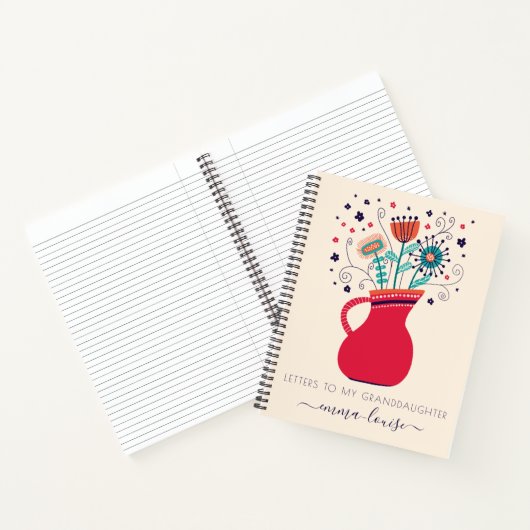 Wildblume schreibt meiner Enkelin Keepake Notizblock (Innenseite)
