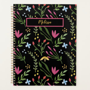 Wildblume Schwarzer Botanischer Flor Planer