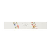 Wildblume Script Wedding Sticker Einladungsbanderole (Flach)