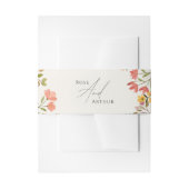 Wildblume Script Wedding Sticker Einladungsbanderole (Vorderseite Beispiel)