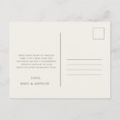 Wildblume Script Wedding Vielen Dank Postcard Postkarte (Rückseite)