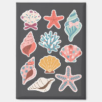Wildblume Seashell Clam Summer Vibes Floral Beach
