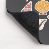 Wildblume Seashell Clam Summer Vibes Floral Beach Mousepad (Ecke)