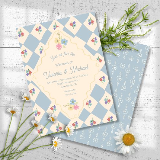 Wildblume Seed Packet handgezeichnete Hochzeit Einladung