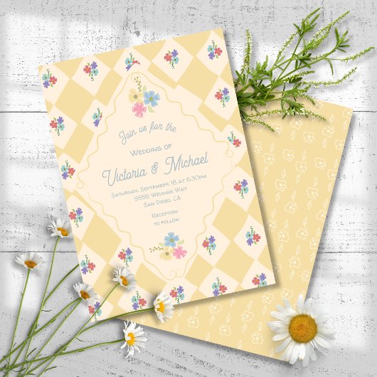 Wildblume Seed Packet handgezeichnete Hochzeit Einladung