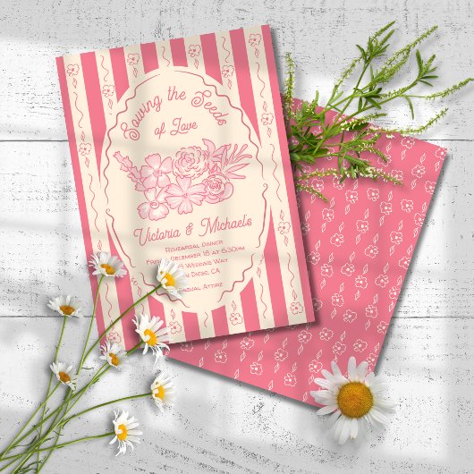 Wildblume Seed Packet Handgezeichnete Probe Abende Einladung