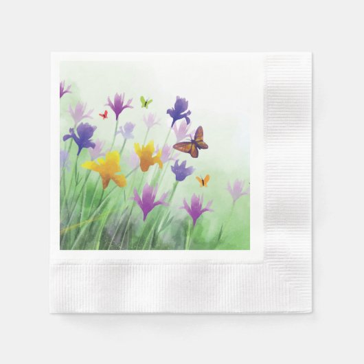 Wildblume Serviette (Vorderseite)