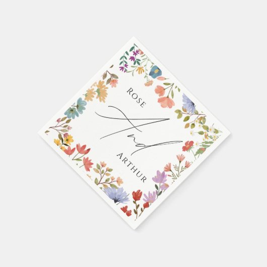 Wildblume Serviette (Ecke)