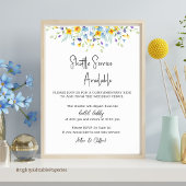 Wildblume Shuttle-Service-Vorlage Poster