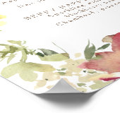 Wildblume Signature Cocktail Menü Poster (Ecke)