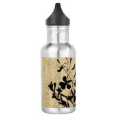 Wildblume Silhouette Burlap Trinkflasche (Links)