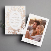 Wildblume Silhouette Hochzeitssache Foto speichern Folieneinladung