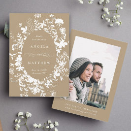 Wildblume Silhouette Wedding Tan Foto Save The Date