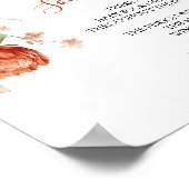 Wildblume sinkt in der Liebe Baby Shower Baby Sock Poster (Ecke)