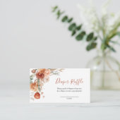 Wildblume sinkt in Liebe Babydusche Windelwindeln Begleitkarte (Stehend Vorderseite)