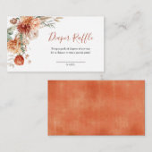 Wildblume sinkt in Liebe Babydusche Windelwindeln Begleitkarte (Vorne/Hinten)