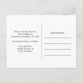 Wildblume Sketch Burnt Orange Save the Date Ankündigungspostkarte (Rückseite)