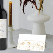 Wildblume Sketch Einfache Blüte Platzkarte