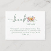 Wildblume Solid Green Baby Book for Baby Card Begleitkarte (Vorderseite)