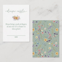 Wildblume Solid Green Baby Duschduschmaschine Wind Begleitkarte