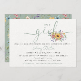 Wildblume Solid Green Duwer Book Einladung