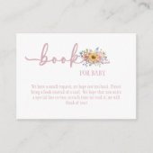 Wildblume Solid Pink Book for Baby Card Begleitkarte (Vorderseite)