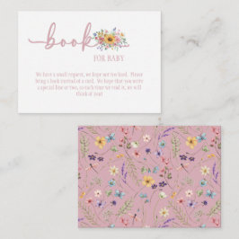 Wildblume Solid Pink Book for Baby Card Begleitkarte