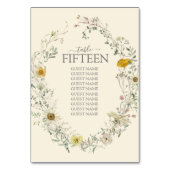 Wildblume Sommerherbst Tischnummer (Rückseite)